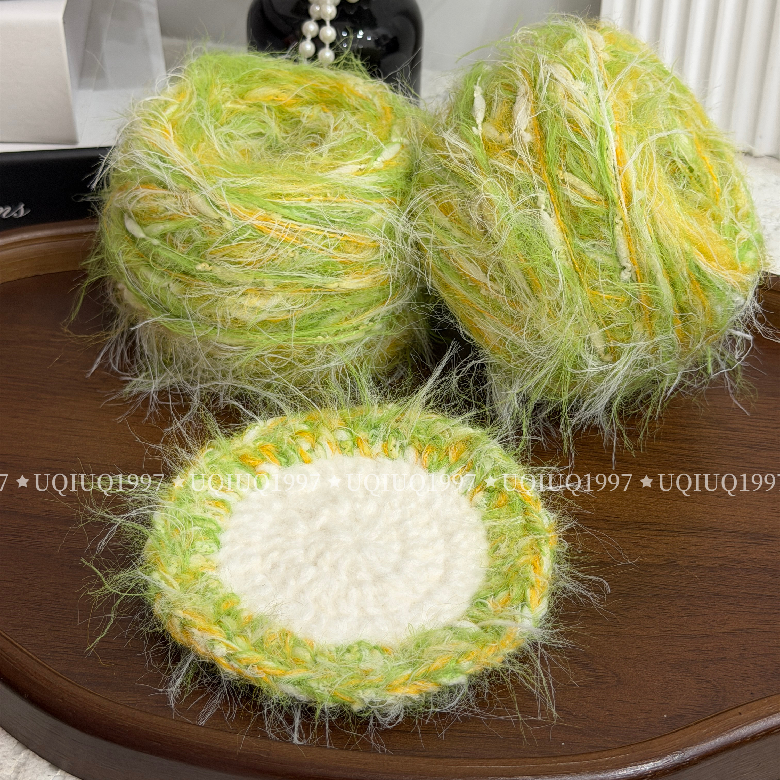 手工编织花花杯垫diy材料包毛线钩针解闷打发时间送闺蜜礼物成品