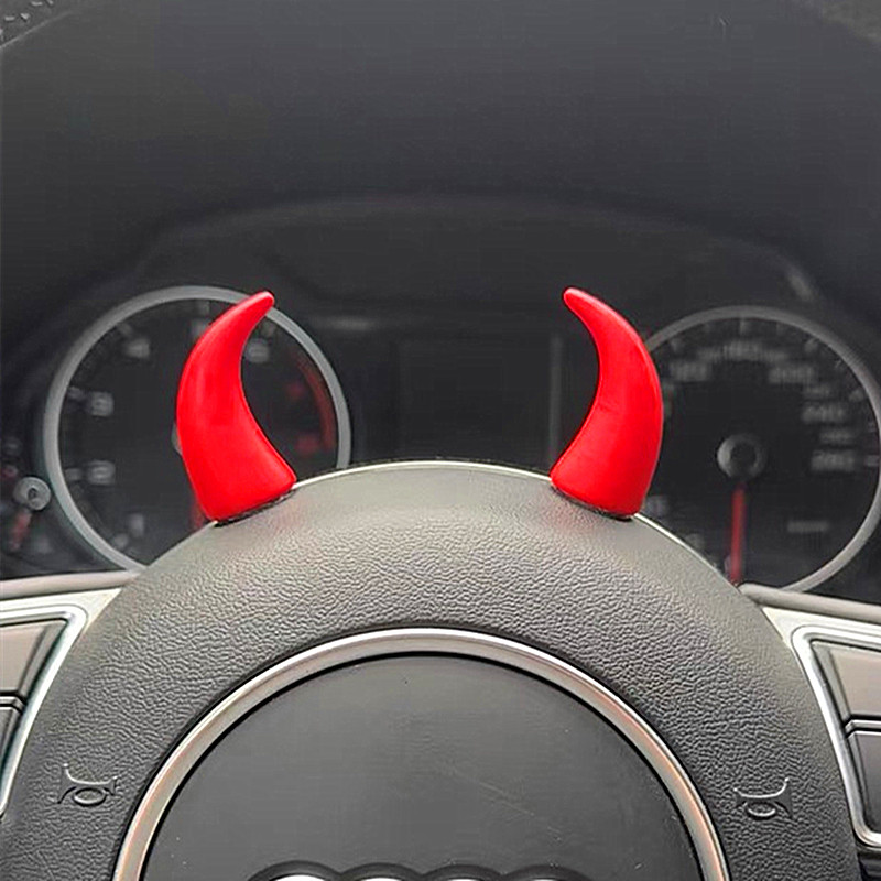 创意搞笑车载中控台显示屏小牛角方向盘恶魔角可爱汽车装饰品摆件,汽车用品/电子/清洗/改装,汽车装饰贴/反光贴,淘宝优惠券,粉丝福利购,淘宝优惠卷
