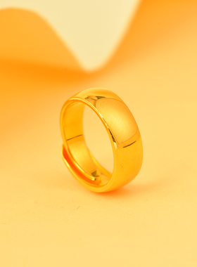 金包银亮面泥鳅背戒指