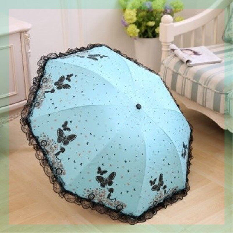 Lace Umbrella Large Double fold girl student reinforce fresh Sunscreen ultraviolet-proof Sunshade rain or shine Dual usein the Home Daily , Umbrella/Rain gear/Rain/Moistureproof , Umbrella  category - from Buy2taobao.com to provide professional Taobao agent buy service