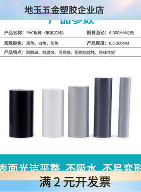 专做进口聚氯乙烯棒浅灰色CPVC棒深灰色UPVC棒白色黑色阻燃V0-PVC