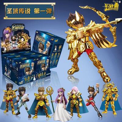 卡游圣斗士星矢积木人圣域传说第一1弹天马座雅典娜拼装手办玩具