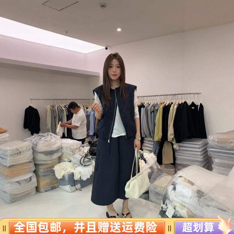 2026春季新品韩版宽松显瘦背心外套加T恤加半身裙两件套套装女潮