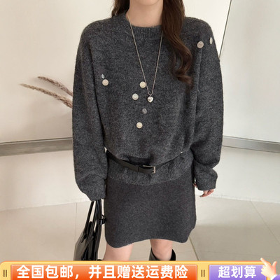 韩版宽松显瘦羊毛套头毛衣