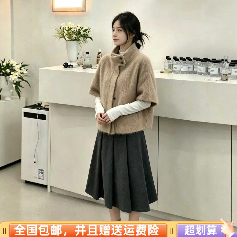 2026秋季韩系毛呢短款外套女