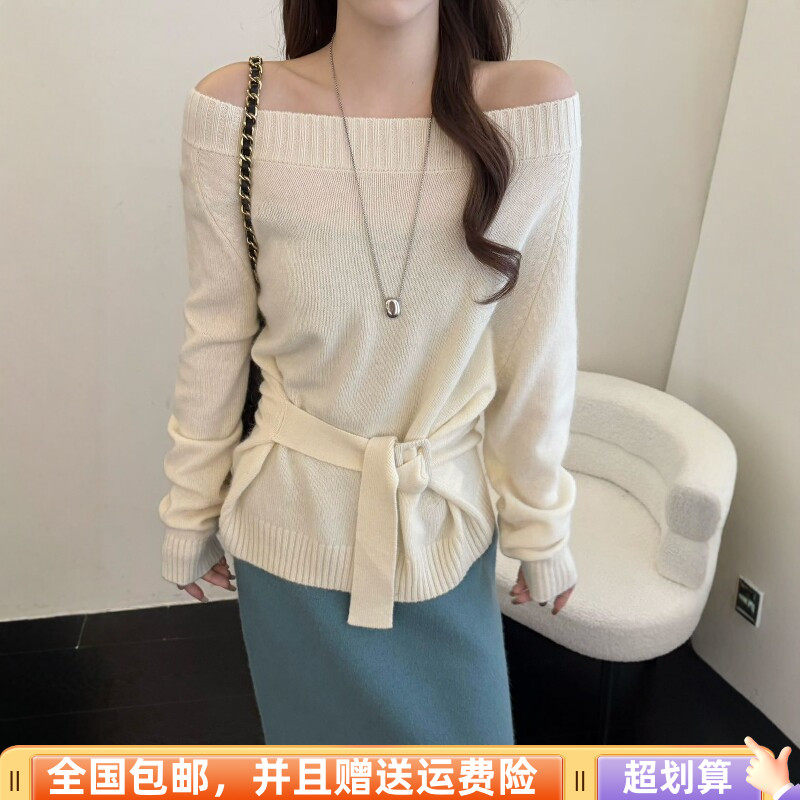 秋季宽松显瘦慵懒风收腰毛衣女