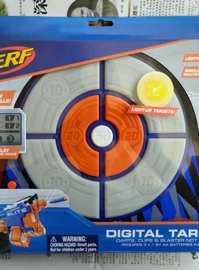 包邮 现货 孩之宝NERF热火 发声 发光电子靶 软弹发射靶 互动玩具