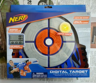 包邮 现货 孩之宝NERF热火 发声 发光电子靶 软弹发射靶 互动玩具