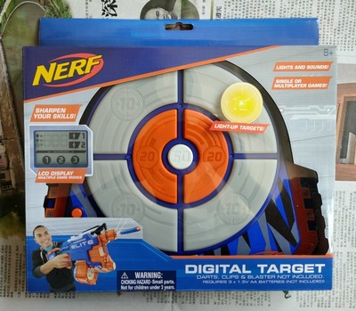 包邮 现货 孩之宝NERF热火 发声 发光电子靶 软弹发射靶 互动玩具