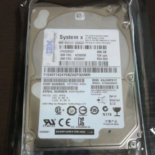 IBM 6Gb SAS FRU 42D0638 300G SAS 10K 2.5寸 42D0637服务器硬盘