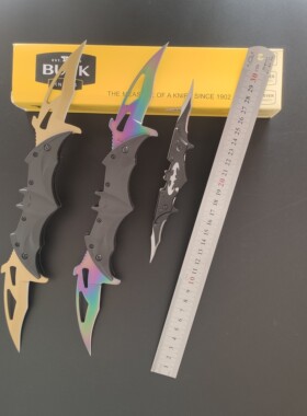 高端折刀三角洲双刃折叠刀美国钛合金户外刀雇佣兵锰钢快开甩手刀