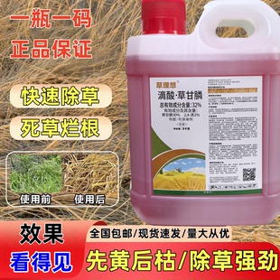 滴酸草甘膦铵盐农药高浓度除草烂根剂草甘磷除草烂根剂正品草甘磷