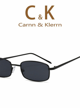 jennie同款黑色小方框墨镜女老钱风y2k凹造型防紫外线太阳眼镜男