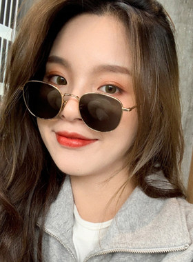 墨镜女小脸款ins女潮街拍网红蹦迪复古港风圆形显瘦近视太阳眼镜