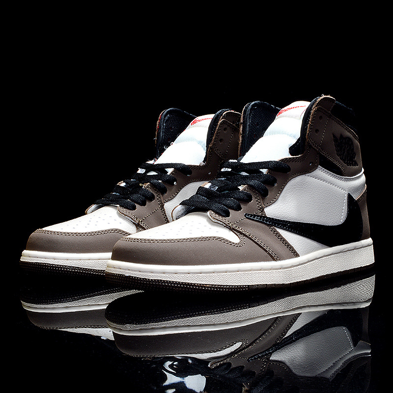 正品Jordan1黑曜石男女鞋黑白熊猫AJ1倒钩烟灰黑红高帮运动防护鞋