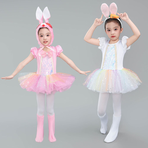 新款兔子演出服儿童动物服兔子服