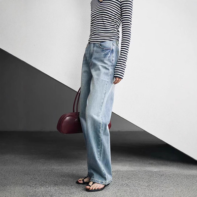 进口Bossa土耳其面料爆款·超质感2早春新款高腰显瘦阔腿