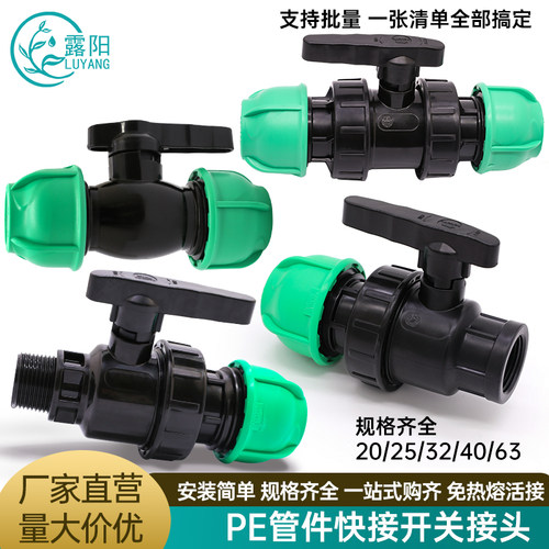 20-63PE管带锁扣开关配件直通