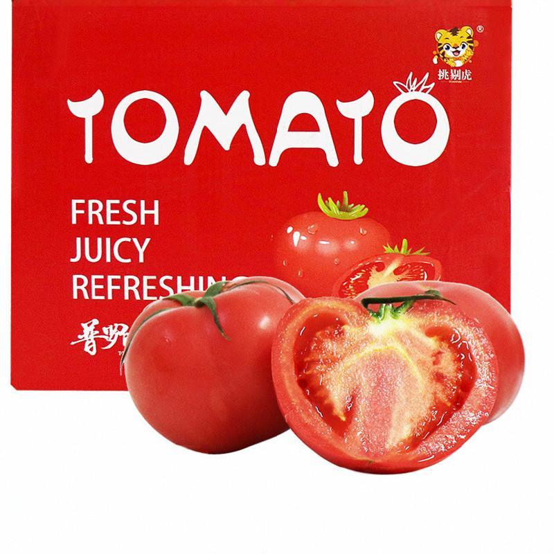 挑剔虎山东沙瓤西红柿4.5斤彩箱