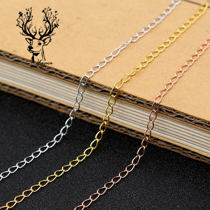 S925纯银电镀尾链延长链手工DIY配件半成品链条侧身加长链散链,饰品/流行首饰/时尚饰品新,链条,淘宝优惠券,粉丝福利购,淘宝优惠卷