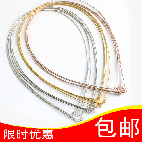 纯银蛇骨百搭项圈项链