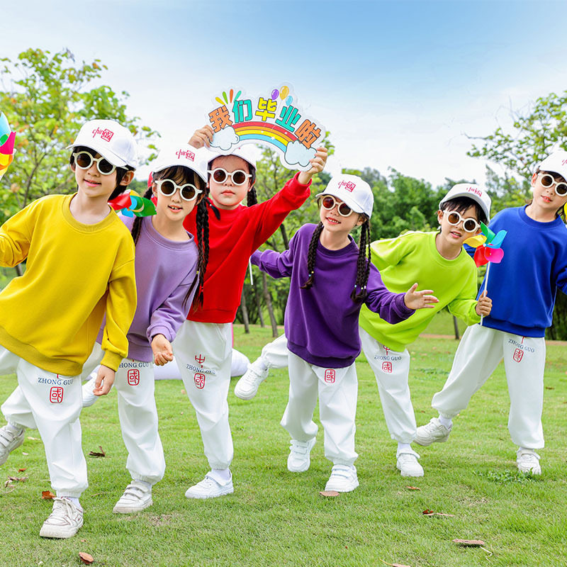 儿童啦啦队糖果色卫衣小学生秋季运动会开幕式服装幼儿园合唱班服