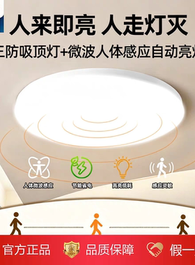 飞利浦LED吸顶灯家用声控小夜灯过道楼梯走廊阳台红外人体感应灯