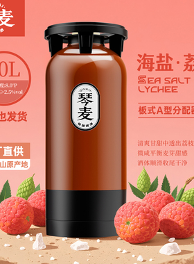 青岛琴麦原浆精酿啤酒海盐荔枝20L大桶果啤打酒机商用餐饮