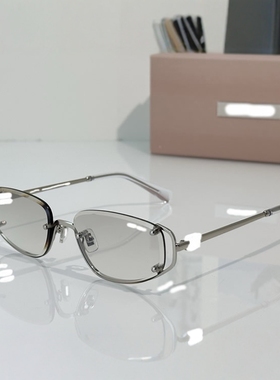 欧美无框街拍气质女防晒舒适墨镜