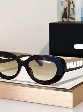 烫钻奢华欧美防晒椭圆板材女墨镜