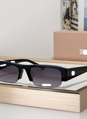 欧美半框板材个性女方形防晒墨镜