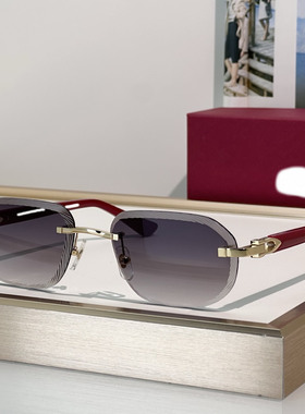 欧美时尚男女无框方形防晒太阳镜