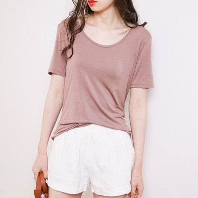 莫代尔上衣宽松大码背心无袖t恤