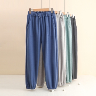 德绒男士宽松休闲裤秋冬外穿大码加绒加厚保暖运动小脚裤卫裤长裤