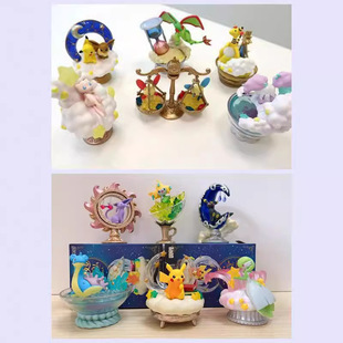 宠物小精灵 可梦 皮卡丘 伊布 基拉祈月 Q版6款公仔 盒蛋手办