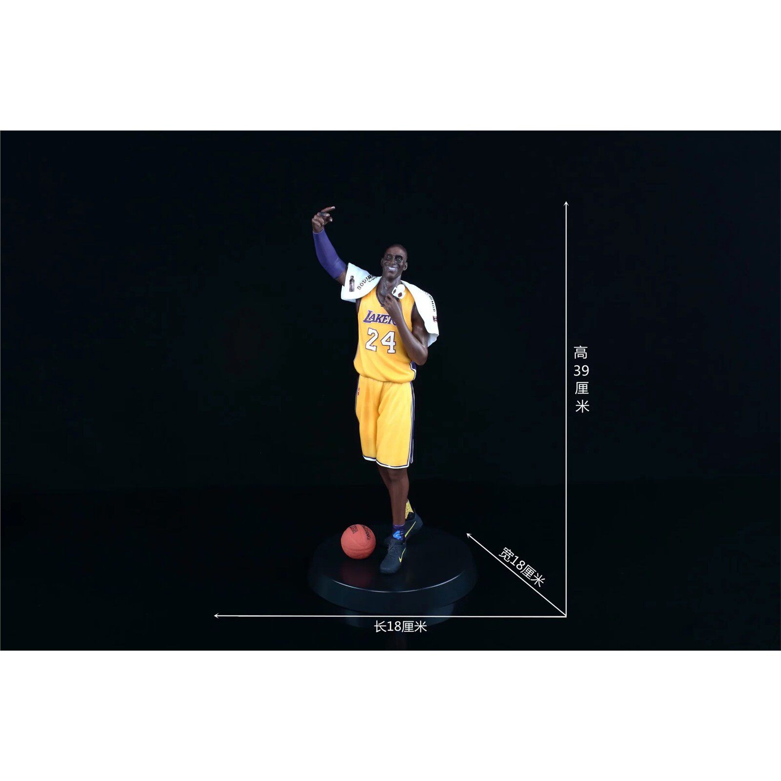 NBA篮球明星 GK飓风科比 黑曼巴 科比 双头雕 摆件 模型 盒装手办