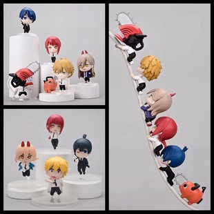 Q版 6款电锯人 数据线 4款电锯人跳跃 链锯人 公仔 摆件 盒装手办