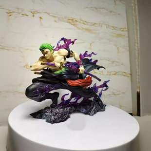 海贼王 GK 拔刀 漂移 三刀流 索隆 剑豪 雕像 场景模型 盒装手办