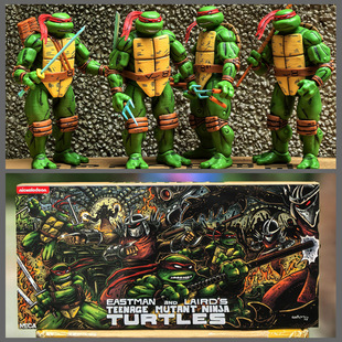 电影周边 忍者神龟 回到纽约 4款套装 可动人偶 模型摆件盒装手办