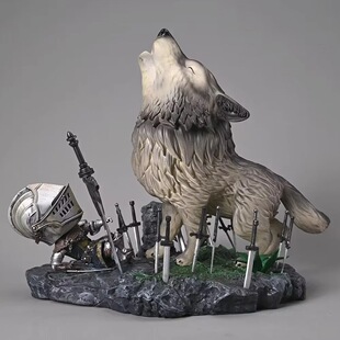 黑暗之魂 Sif 巨狼希夫 带小人物 豪华版 场景 摆件模型 盒装手办