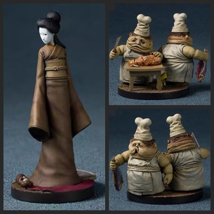 小小梦魇 双胞胎厨师 屠夫 屠夫夫人 恐怖冒险场景 模型 盒装手办