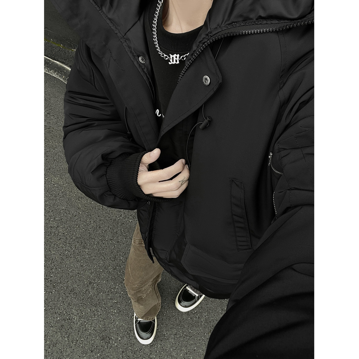 冬季毛领派克服手塞棉美式复古工装bf外套棉服1713-MF77-P168,男装棉衣,星座514A（原614）