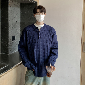 2024 秋冬新款9重工编织麻花亨利领针织衫套头毛衣 1713-MY11-P79图片