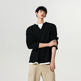 3无影墙春黑标华夫格假两件长袖T恤HWH02-P35控68，男装T恤，星座514A（原614）