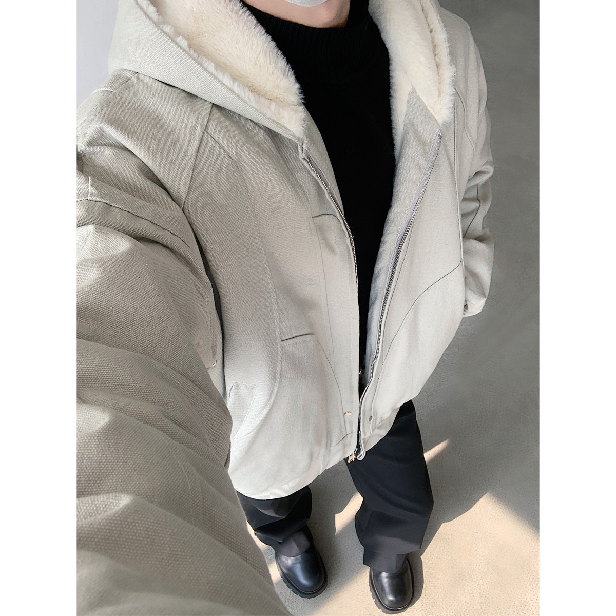 现货（新增绿色)座山雕800克兔毛面布百棉洗水1713-MF99-P148,男装棉衣,星座514A（原614）