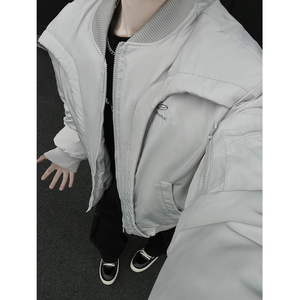 抖音7美式绣花飞行服cleanfit分割棉服外套1713-MF88-P138图片