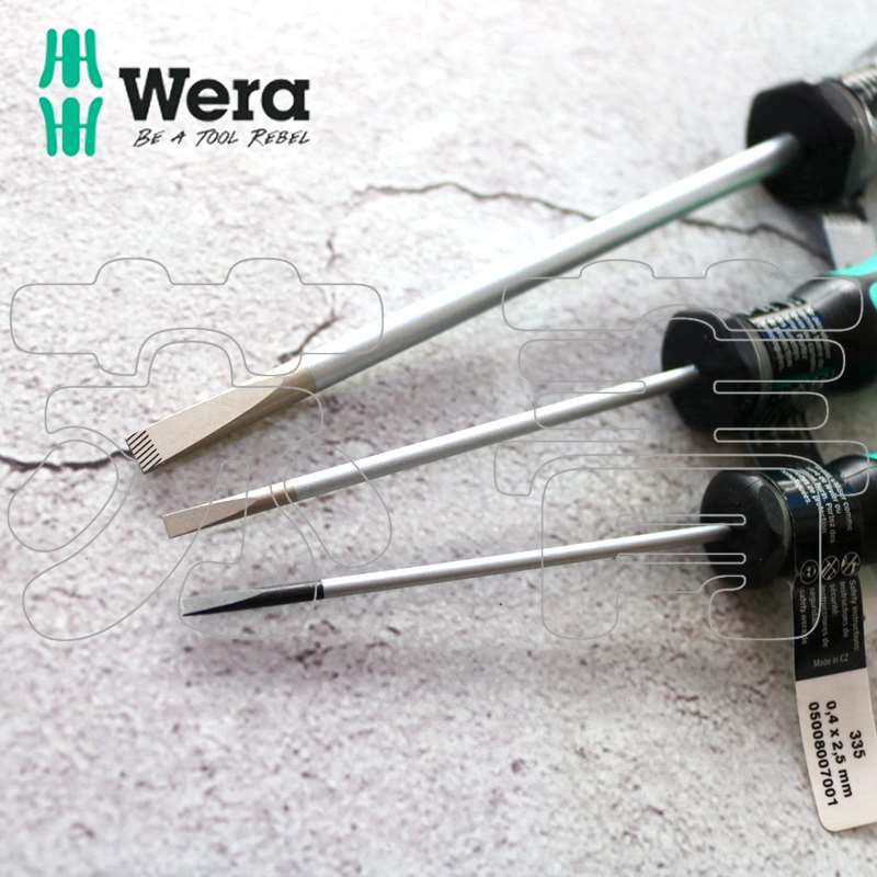 德国Wera维拉335一字螺丝刀菲尼克斯接线端子用2/2.5/3.0/3.5/4mm