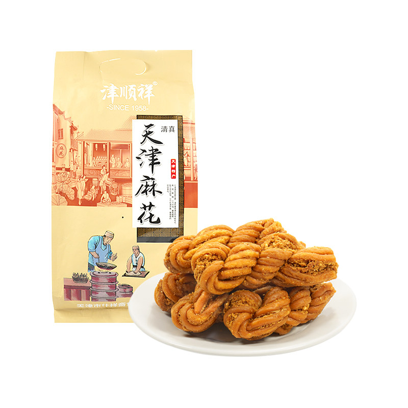 津顺祥天津麻花正宗特产酥脆传统手工糕点零食多口味可选3件包邮