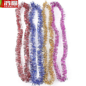 圣诞节装饰品拉花彩条商场派对婚庆装饰节日场景布置彩带毛条拉花