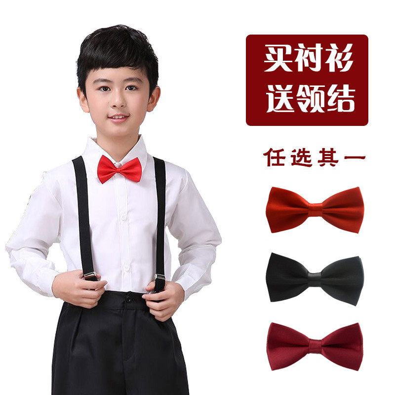 男童演出衬衫儿童白色纯棉衬衣花童学生表演服男生长袖中大童礼服在类目 童装/婴儿装/亲子装, 衬衫中 - 来自Buy2taobao.com提供专业的淘宝代购服务